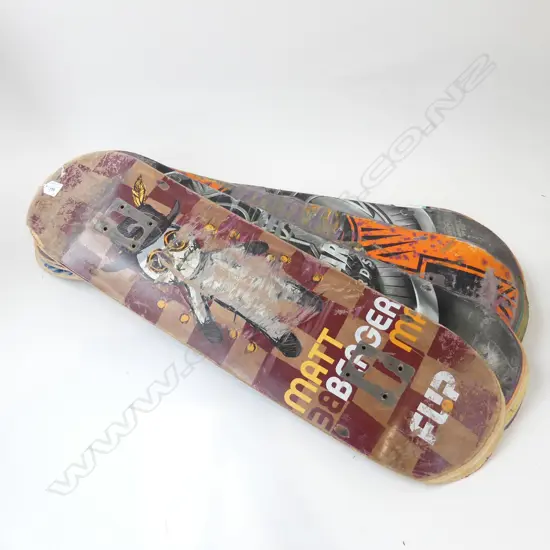7 ASST USED SKATEBOARD DECKS L 780 MM