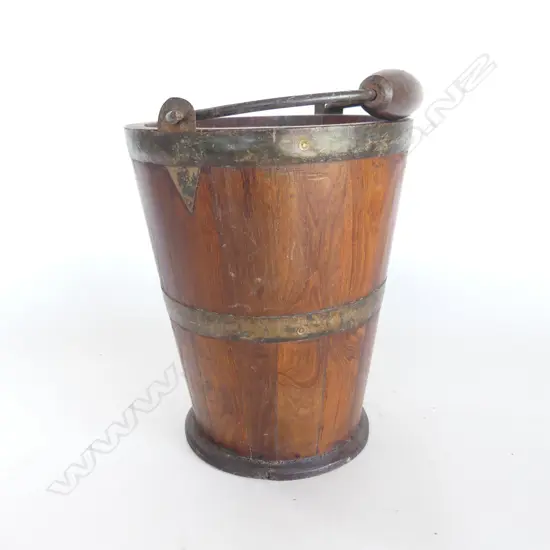 VINTAGE WOODEN BUCKET H.270mm