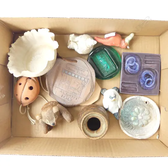 ASST. STUDIO POTTERY INCL. SML DAVID BROKENSHIRE DISH 110mm dia