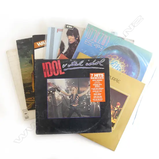 8 OLD LP RECORDS: PINK FLOYD X3 + BILLY IDOL + DEEP PURPLE + SPLIT ENS + PSEUDO ECHO -A Beat For You