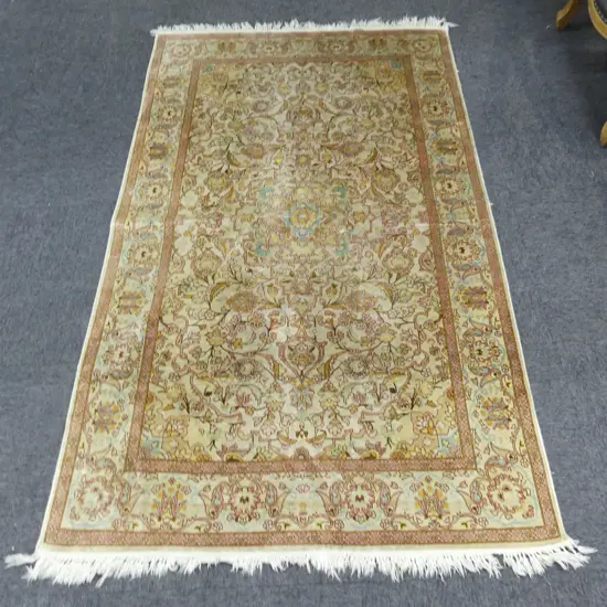 HAND KNOTTED SILK RUG 1750x1040mm
