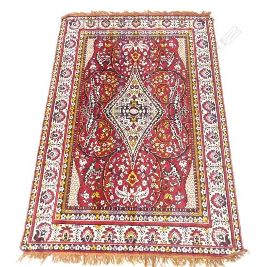 LGE RAYON MACHINE KNOTTED RUG / WALL HANGING 1700 X 1200mm Persian style
