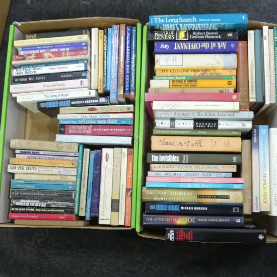 2 BOXES BOOKS; SUPERNATURAL INTEREST