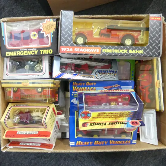 ASST. BOXED FIRE ENGINE MODEL TOYS ETC