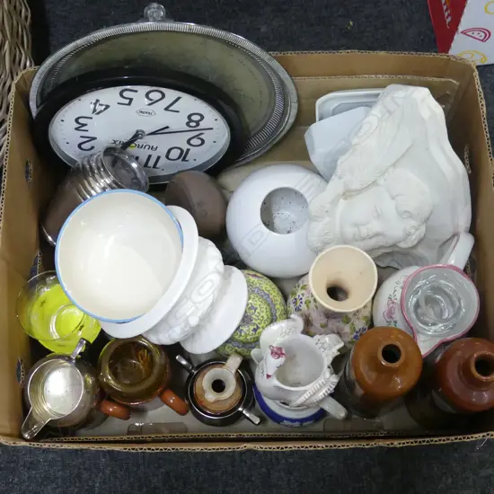 ASST. CHINA, EP, CLOCK, ETC INCL. CROWN LYNN #613 VASE