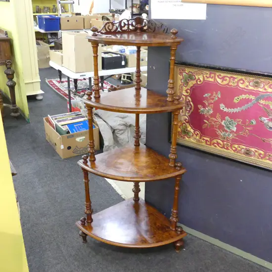 VICTORIAN STYLE 4 TIER WHAT NOT 470x470x1280mm