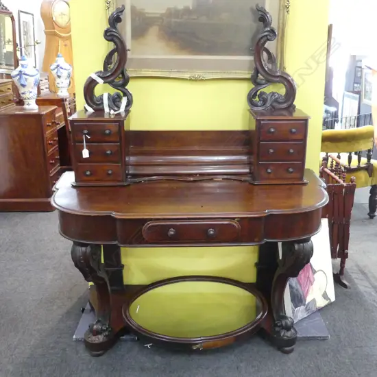 VICTORIAN MAHOGANY DRESSER REQS ATTENTION 1210x570x1650mm