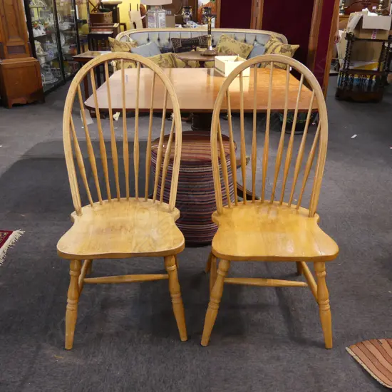 2 ERCOL STYLE CHAIRS - 1 REGLUED