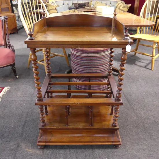 VICTORIAN MAHOGANY CANTERBURY MUSIC STAND 620x430x915mm