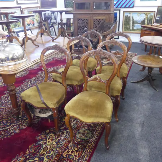 SET OF 6 VICTORIAN BALLOON BACK CHAIRS 1 AF