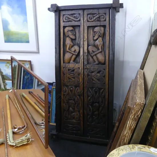 LG CARVED WOODEN DOORS - LAOS FAMILY CRYPT 1840x980mm