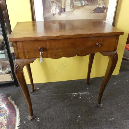 QUEEN ANNE STYLE TABLE w. DRAWER 720x420x725mm