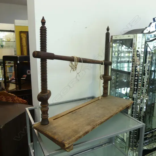 VINTAGE WOODEN BOOK BINDING PRESS 750x280x640mm