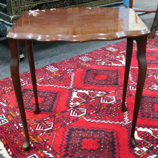 QUEEN ANNE MAHOGANY SIDE TABLE W.430mm