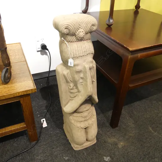 CONCRETE GARDEN INCA FIGURE H.730mm