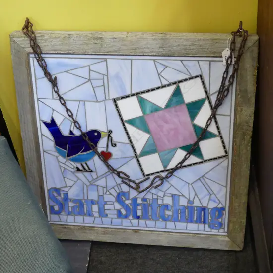 MOSAIC ARTWORK 'START STITCHING' 560x560mm