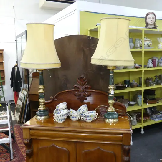 PR RETRO GREEN MARBLE LAMPS H.960mm