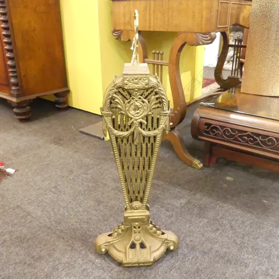 BRASS PEACOCK FIRE FRAME