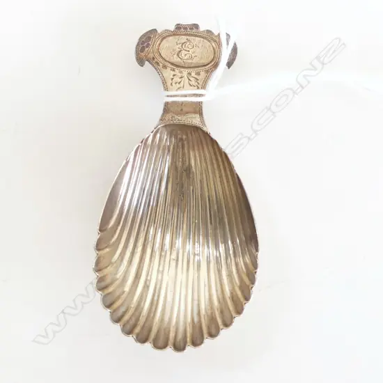 GEORGE III SILVER PETER & ANN BATEMAN TEA CADDY SPOON  old repair