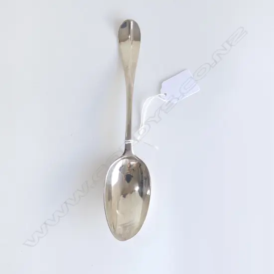 RARE GEORGE II SILVER HANOVARIAN TABLE SPOON by Ann Hill c1735/36 58gms some wear