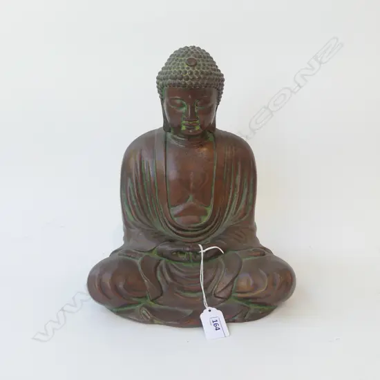 BRONZED CERAMIC BUDDHA H.290mm