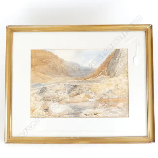 19thC LANDSCAPE WC, ARTIST UNKNOWN 260x375mm