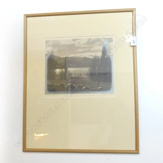 GEORGE CHANCE 'BESIDE LAKE HAYES - WAKATIPU - NZ' PHOTO PRINT 225x270mm