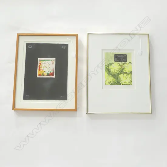 CLAIRE FERGISON NUMBERED PRINT H530 W410MM  & SIGNED MODERN ARTWORK H510 W410MM