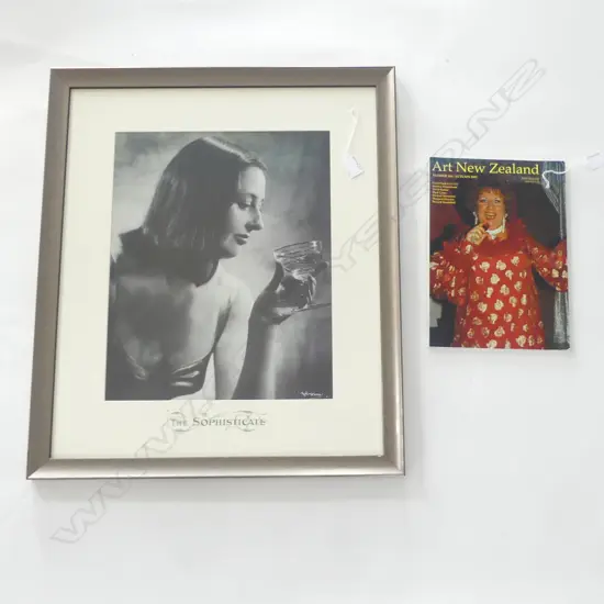 VINTAGE PHOTOGRAPHIC PRINT THE SOPHISTICATE H650 W550MM WITH NZ  ART MAG  PAGE 60