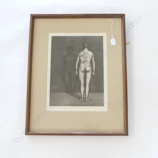 BARRY CLEAVIN NUMBERED PRINT MAN & SHADOW H590 W470MM