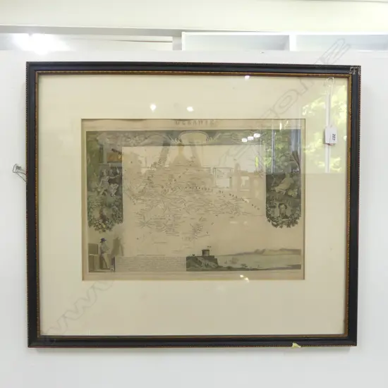 MID 19thC MAP ENGRAVING 'OCEANIE' ATLAS UNIVERSER ILLUSTRE BY VICTOR LEVASSEUR 310x435mm