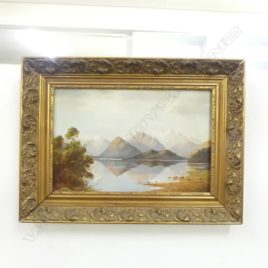 JOS KIVITS, BUSH LANDSCAPE, OIL ON BOARD 450x580mm frame faulted