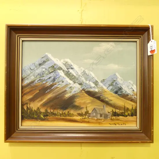 (25156) PHILLIPA PHILLIPS 'SOUTHERN ALPS' OIL ON BOARD 215x290mm