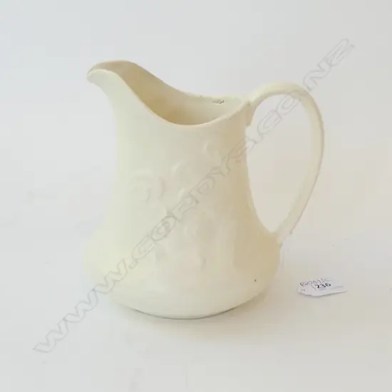 WHITE GLAZED CROWN LYNN JUG #417 H.165mm