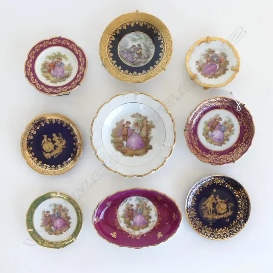 EIGHT LIMOGES FRANCE SMALL DISHES D75MM-115MM