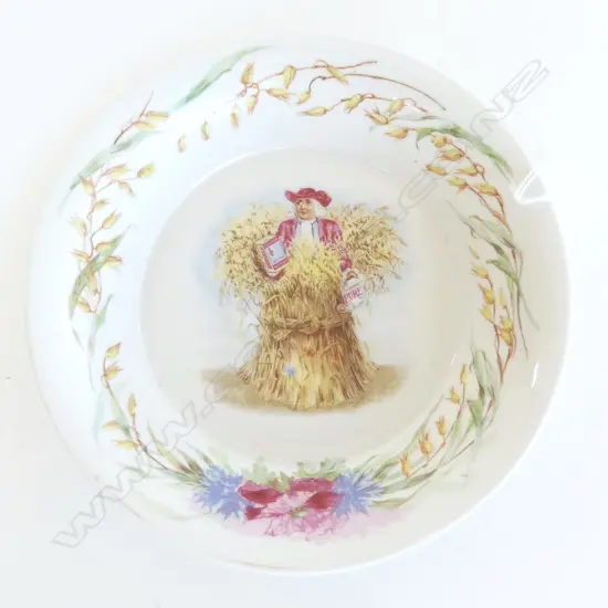 ANTIQUE QUAKER ROLLED OATS ADVERTISING BOWL D.185MM