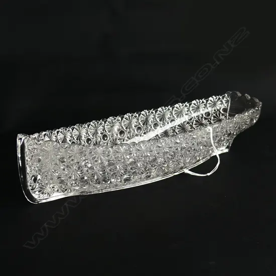 VICTORIAN GRACE DARLING PRESSED GLASS BOAT DESIGNED BY EDWARD BOLTON L.27CM