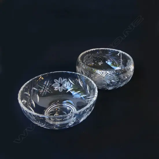 2 CUT CRYSTAL BOWLS