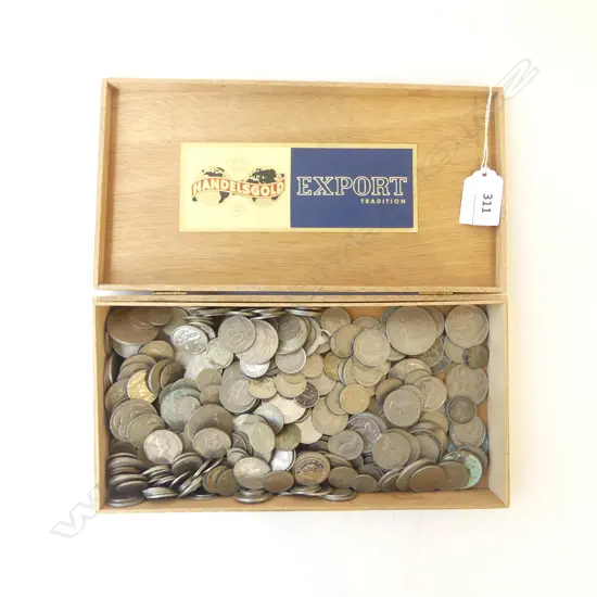 CIGAR BOX ASST. NZ COINS 