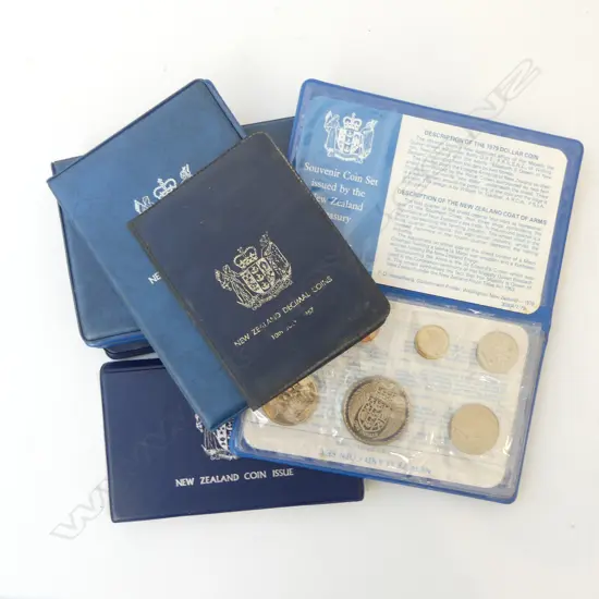 8 NZ PROOF COIN ISSUES - BLUE COVERS