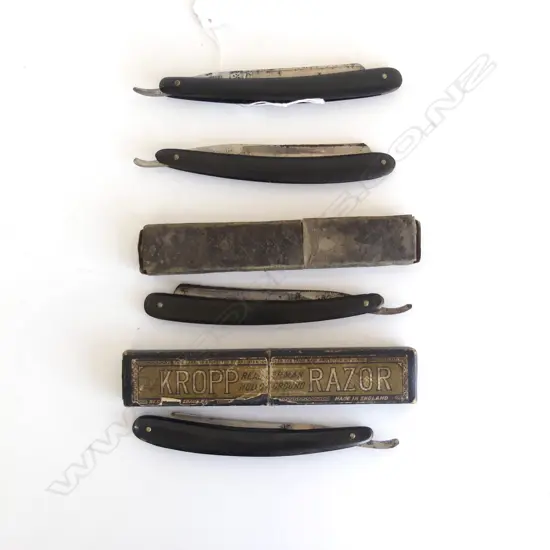 FOUR CUT THROAT RAZORS INCL, BENGALL, A1 SPECIAL, KROPP