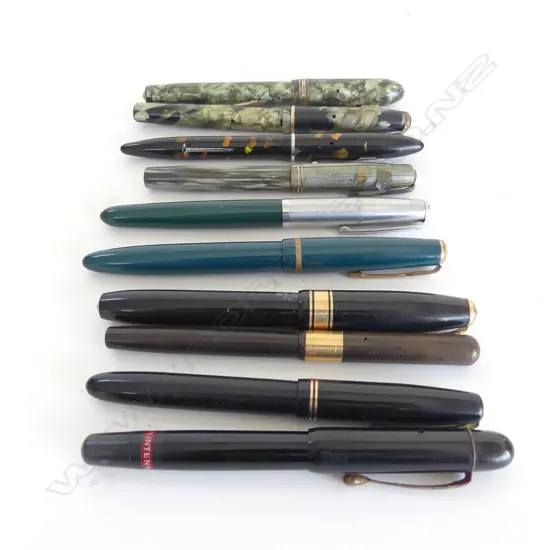 10 ASST VINTAGE FOUNTAIN & OTHER PENS