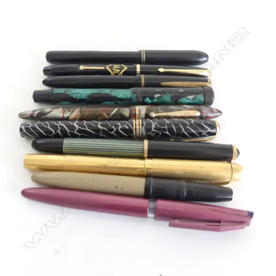 10 ASST VINTAGE FOUNTAIN & OTHER PENS