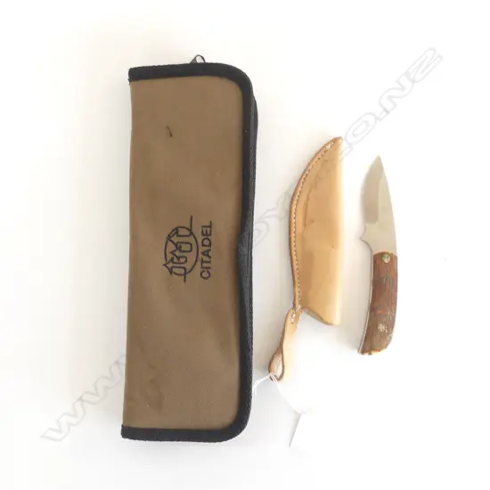 MAMMOTH TUSK HANDLED KNIFE, SAKURA NAIL, blade 80mm