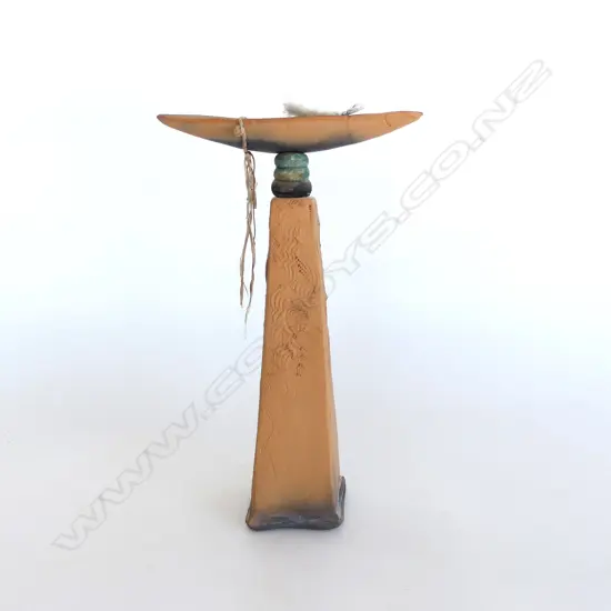 STUDIO POTTERY SCULPTURE VOYAGE 2 SIGNED JAN H300MM