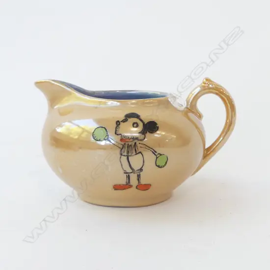 1930’S MICKEY MOUSE LUSTRE WARE JUG MADE IN JAPAN L.135MM