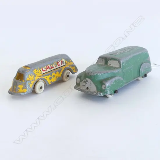 2 FUN HO TOYS; 208 DELIVERY VAN & 166 OIL TANKER L.100mm