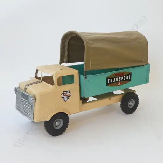 TRI-ANG FARM LORRY w. FABRIC CANOPY L.375mm