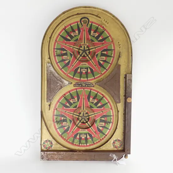 VINTAGE 'LINDSTROM'S GOLD STAR' PIN BALL GAME H.605mm