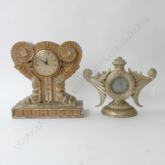 2 DECORATIVE CLOCKS H.270mm